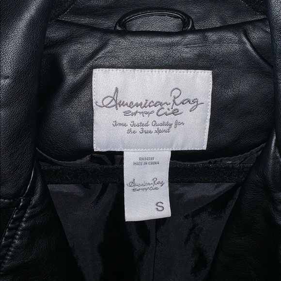 Black faux leather jacket - Picture 2 of 3